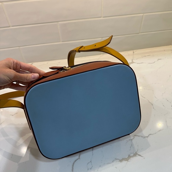 ❌SOLD❌Marni color block camera bag leather blue yellow brown - Picture 4 of 10